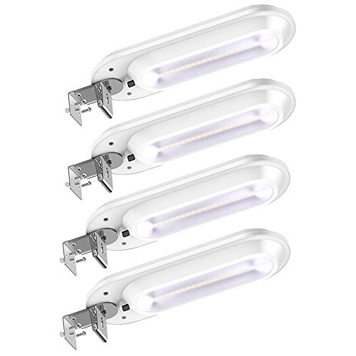 Solar Deck Lights Outdoor Waterproof 18 LED Solar Gutter Lights for Yard Walkways Stairs Patio Pathway Step Driveway (Cool White, 4 Pack) - Thumbnail 7