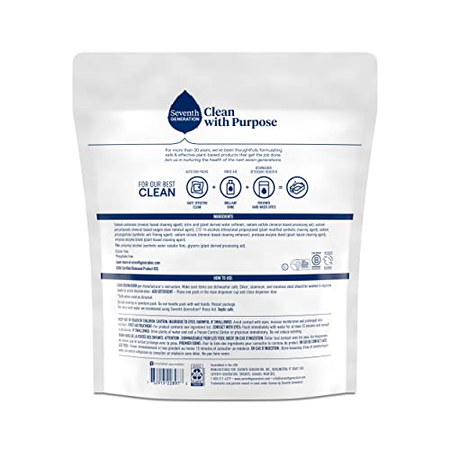 Seventh Generation Dishwasher Detergent Packs for Sparkling Dishes Free