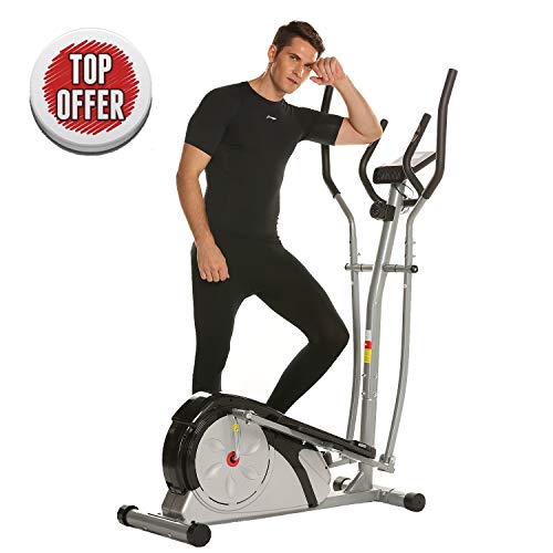 ncient Elliptical Machine Eliptical Exercise Trainer Machine for Home Use Magnetic Smooth Quiet Driven, Top Levels Elliptical Trainer (Silver) - Thumbnail 7