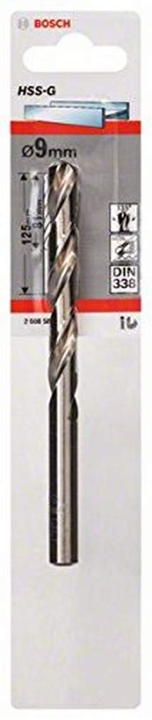 Bosch Professional 1x Metal drill bits HSS-G DIN 338 (for metal, Ø 9 x 81 x 125 mm, Accessory Drill Driver)