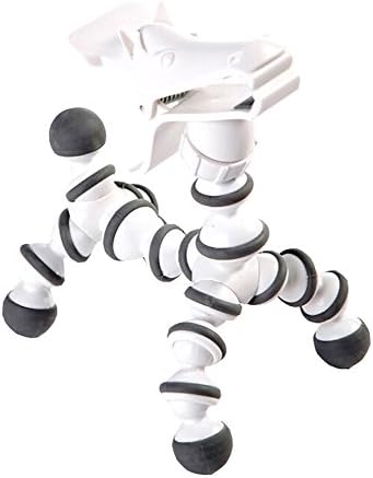 Misula Flexible Horse Style Pony Car Desktop Phone Tripod Monopod Bracket Holder Cradle Stand Mount Universal Phone Holder for Samsung iPhone 6 Plus 6 5S 5 and more (White)