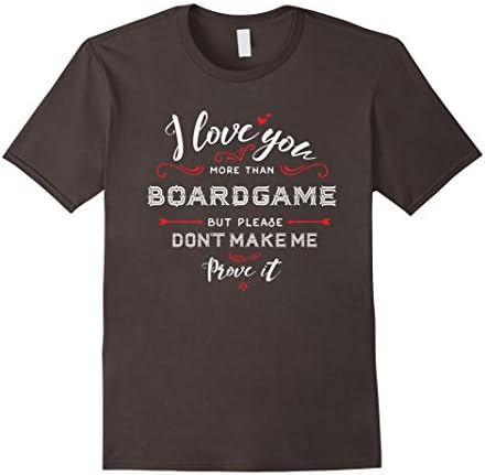 Mens Gamer T Shirt I love you more than Boardgame 3XL Asphalt