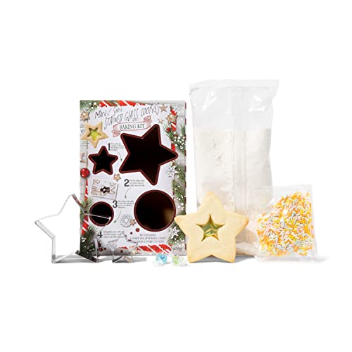 Thoughtfully Gifts, Sugar Cookie Baking Kit, Makes Stained Glass