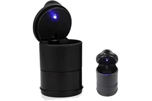 AIBIXILE Car Ashtray with Lid, Portable Ashtray for Car, Mini Car Trash Can, Ash Tray with Windproof for Outdoor Travel, Home Use