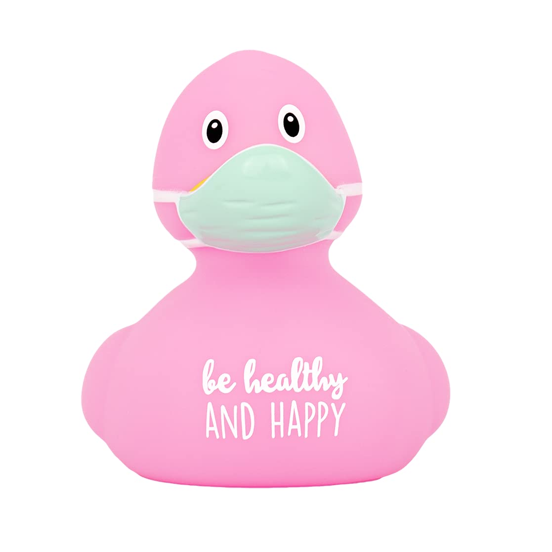 LILALU SHARE HAPPINESS Bath Duck for Children and Adults - Squeaky Duck - Corona Duck - Pink Be Healthy and Happy