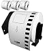 LiteTite DK-2205 (4 Rolls) Continuous Length Paper Tape Labels, Compatible with Brother P-Touch QL-Series, 2.4 (2-3/7) Inches (62mm) by 100 ft, Includes (1) Snap-On-Frame (LT2205) primary