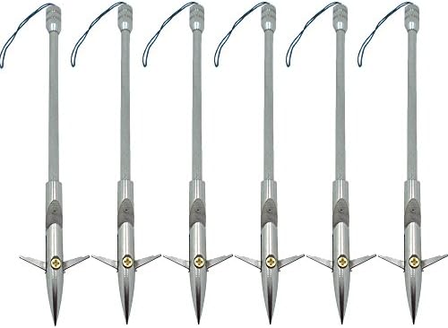 Jreameast 6pcs Bow Slingshot Fishing Broadheads Archery Arrowhead Hunting Tips Points