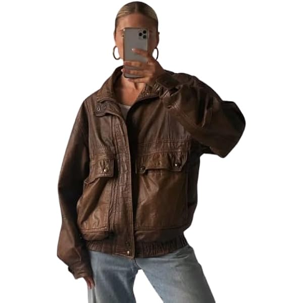 Lishow fashion Women's 90'S Vintage Oversized Classic Style Dark