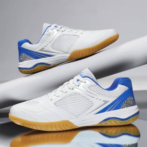 Zapatos de Bádminton Mujer, Zapatillas de Voleibol Indoor Antideslizantes, Zapatillas de Sala Ligeras Transpirables con Amortiguación, Ideal para Bádminton Voleibol Squash y Tenis de Mesa