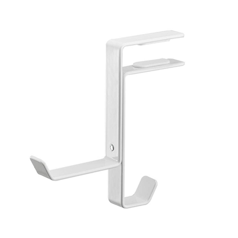 NUOBESTY Headset Stand Under Desk Headphone Stand Desk Metal Gaming Headphones Hanger White