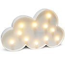 KiBlue Cloud Lamp Cloud Decorations LED Cloud Night Light Lamp Battery Operated Table Cloud Lamp Light for Party Supplies-Wall Decoration for Kids' Room,Living Room,Bedroom (White Cloud)