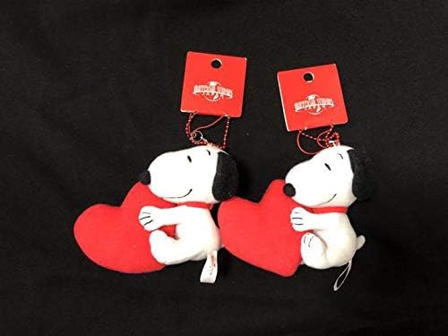 Amazon Usj ユニバ スヌーピーバレンタイン ハートぬいぐるみストラップ 2個セット ぬいぐるみ ホビー