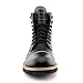 Polar Fox Brady MPX508571 Mens Casual Classic Combat Fur Lined High-Top Motorcycle Boots – Black, Size 10.5