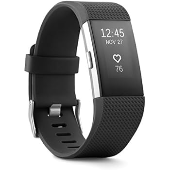 Fitbit Charge 2 Heart Rate + Fitness Wristband, Black, Small (US Version)