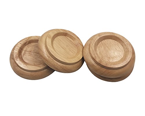 Upright Piano Caster cups Solid Wood Piano Caster Cups- Non-Slip & Anti-Noise EVA Foam Pad Set of 4 (Wood)