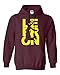 City Shirts Mens L23 C6 Fan Wear Sweatshirt Hoodie L MR w/YW (Large, Maroon w/Yellow)