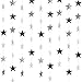 130 Feet Golden Glitter Star Paper Garland Hanging Decoration for Wedding Birthday Christmas Festival Party (Silver, Set of A)
