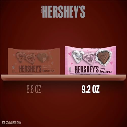 HERSHEY’S MILK CHOCOLATE HEARTS, VALENTINE’S DAY CANDY BAG, 9.2 OZ