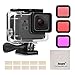 Deyard Waterproof Case Accessory Kit for Gopro Hero 7 Black/HD(2018)/6/5 with Waterproof Housing Case + 3 Filters + Anti-Fog Insert