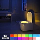 Rico Lighting LED Bathroom Toilet Nightlight, Automatic Motion Sensor Activated Waterproof, 0.1w