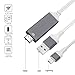 Parmeic Compatible with iPhone iPad to HDMI Cable, 6.5ft HDMI Adapter 1080P HDTV Connector Cable, Digital AV Adapter Cord Compatible with iPhone, iPad, iPod to TV Projector Monitor