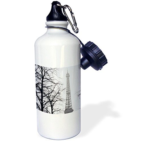 3dRose France, Paris. Eiffel Tower at winter. -Sports Water Bottle, 21oz , Mult…