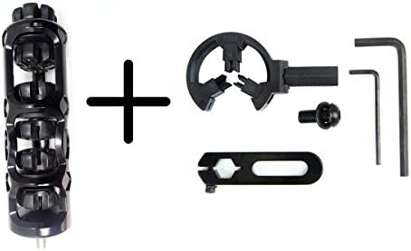 Lzwow Arrow Rest Quick Shot for Compound Bow Hunting + Archery Silencer Hybrid Stabilizer for Hunting, Black