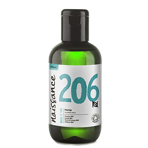 Naissance Organic Cold Pressed Hemp Seed Oil 3.4 fl oz/ 100ml - UK Certified Organic, Vegan, Unrefined. Rich in Omega 3, 6 and 9