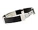 BONAMART fashion charm Friendship Stainless Steel rubber silicone power slap bracelets making for men Black
