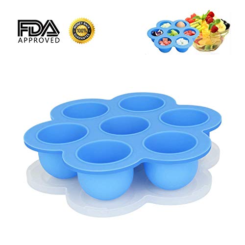 Silicone Egg Bites Molds for Instant Pot Accessories Fit for Instant Pot 5/6/8 qt and Pressure Cooker FDA Approved Baby Food Storage Container Tray with Lid - Thumbnail 5
