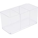 uxcell Aquarium Plastic Rectangle 3 Ways Divider Isolation Breeding Fish Betta Tank 17 x 8 x 8.5cm Clear