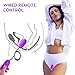 Sexy Slave Wired Remote Control 12-Frequency Bullet Vibrators – Waterproof Vibrating Love Egg (Pack of 2, Black and Purple)thumb 2