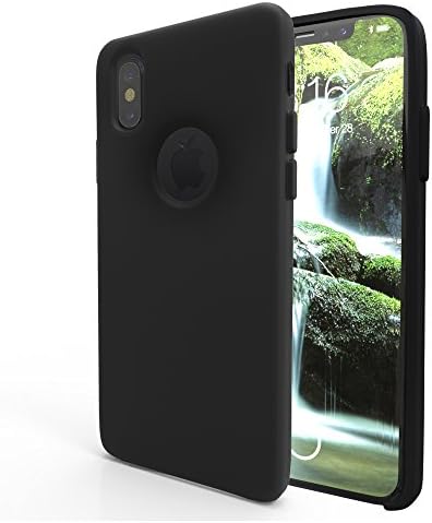 Forzate | Apple iPhone X 2017 Edition Silicone Case | Black - Thin, Soft, Protective Phone Cover