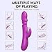 Thrusting Dildo Rabbit Vibrator with 3 Powerful Thrusting Intensities 9 Vibration Modes Heating for G-Spot Clit Stimulation, Fovel Bunny Vibrator Personal Sex Toy for Women, Rechargeable Purplethumb 4