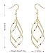 ARMRA Fashion Classic Silver Plate Thread Drop Earrings Teardrop Back Earrings