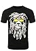URBANCREWS Mens Hipster Hip Hop Graphic Print Longline Crewneck T-shirt