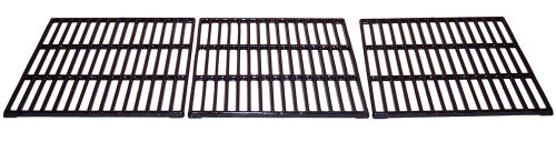 Music City Metals 60663 Gloss Cast Iron Cooking Grid Replacement for Select Gas Grill Models by Brinkmann, Master Chef and Others, Set of 3