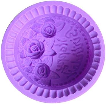 Handmade 100% Silicone Flower Soap Molds Baking Molding Cupcake Liners (Circular, 1 PCS)