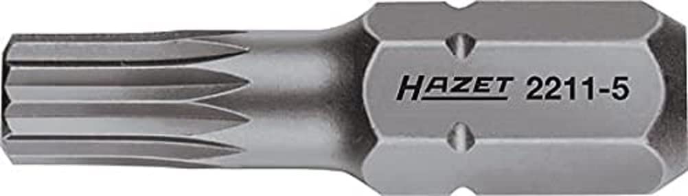 HAZET 2211-5 25 mm M5 Internal Serration Profile XZN Bit - Multi-Colour