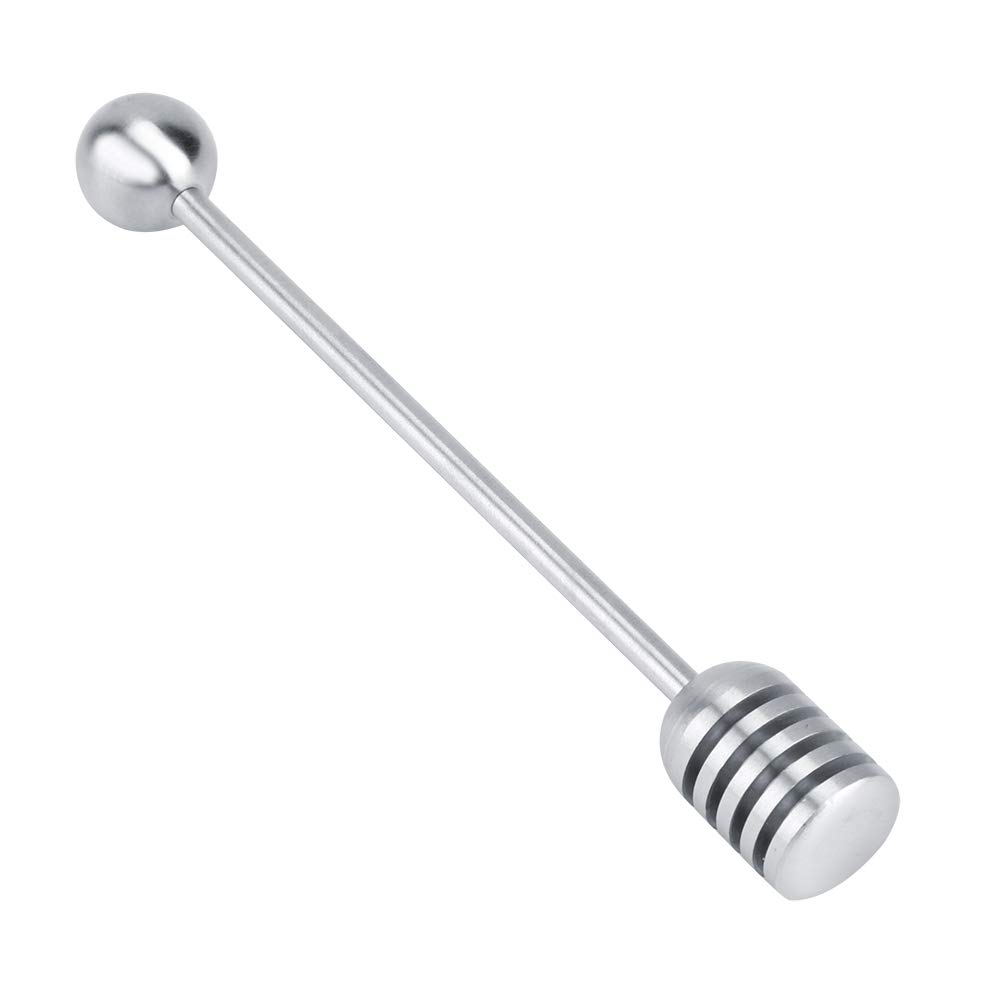 Honey Dipper Stainless Steel Honey Stirrer Spoon Anti-Rust Mixing Stick Tool for Honey Jam Jar Dispense