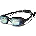 Sbeedo UV Protection Mirror Coated Lenses Swimming Goggles with Siamese Ear Plugs, Black