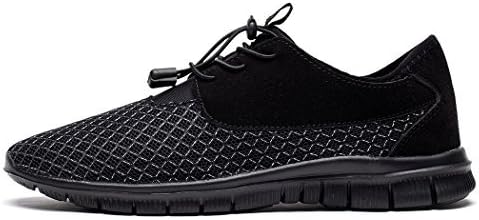 Jinfen Men's Fashion Mesh Running Shoes Walking Sport Water Sneakers EU41 All Black