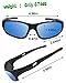 VATTER Kids Polarized Sports Sunglasses for Boys and Girls – UV400 Protection, Flexible Frame with Strap, Outdoor Eye Protection for Toddlers and Youth 816 black blue lense