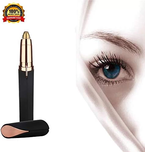 Electric Eyebrow Hair Remover Mini Eyebrow Trimmer Painless Safe Facial Hair Removal for Women As Seen On TV (Black)