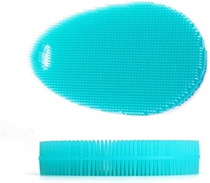 CraftySponge (2 Pack) All Purpose Non Scratch Antibacterial Silicone Scrubber (BPA Free) | Reuseable Sponge for Kitchen or Bathroom | (Food Grade) Wash Fruits, Vegetables, Silverware, Dishes, Surfaces