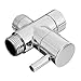 Zen Bidet Flow - Dual Function Soft and Jet Stainless Steel Hand Held Sprayer with a Hook Holder - Shattaf Toilet Attachment Handheld Cloth Diaper Spray Set 5 Foot Hose and T Valve