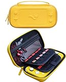 ButterFox Slim Compact Carrying Case for Nintendo Switch Lite with 19 Game and 2 Micro SD Card Holders, Storage for Switch Lite Accessories (Yellow)