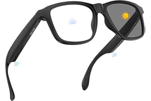 XO SIMPLE IS BEAUTY Bluetooth Glasses for Women, Anti-Blue Light Photochromic Sunglasses Smart Audio Glasses for Women Men ,Open Ear Sound Mic & Speakers, Magnetic Charging, Color-Changing Lenses, Voice Assistant