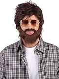 Brown Hangover Wig & Beard