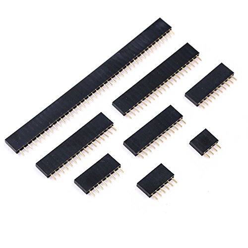 Glarks 120Pcs 2.54mm Straight Single Row PCB Board Female Pin Header Socket Connector Strip Assortment Kit for Arduino Prototype Shield(Single Row) - Thumbnail 4